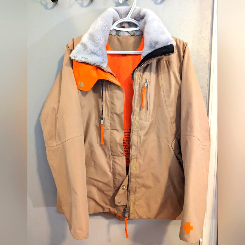 Rare JC de Castelbajac Rossignol Ski Snow Jacket with Sherpa Collar, Womans
